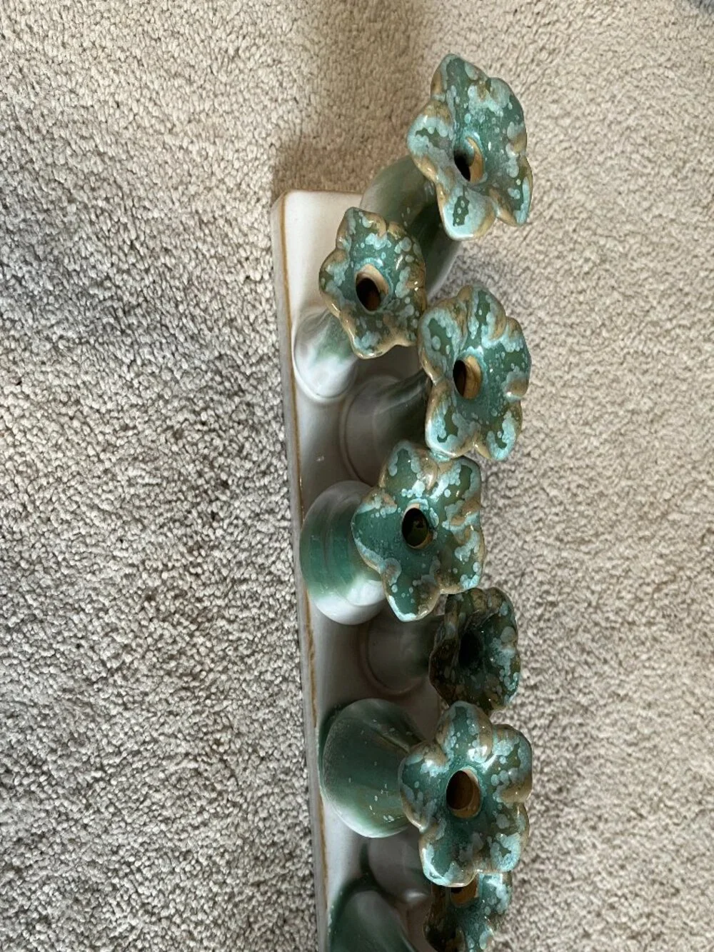 Tag Flourish Bud Vase Green Reactive Glaze